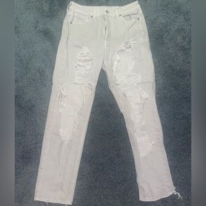 American Eagle gray ripped jeans